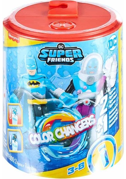 Dc Super Friends Color Changers Temel Figür Seti Sürpriz Paket HMX60