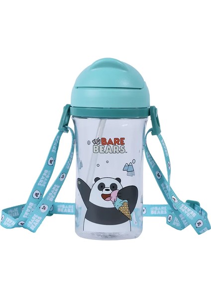 We Bare Bears Lisanslı Taşıma Askılı Suluk (400ML) - Panda
