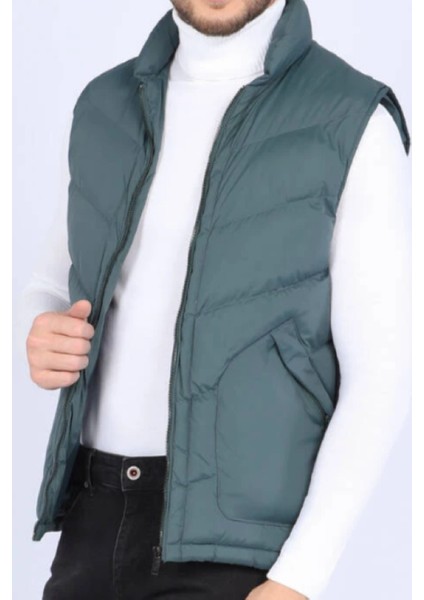 Erkek Cep Detaylı Şişme Yelek Yeşil fiyatları