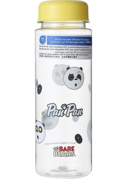 We Bare Bears Lisanslı Plastik Şişe (500ML) - Panda