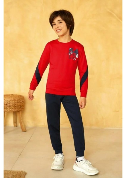 A2904 Erkek Çocuk Haki Pijama Takımı