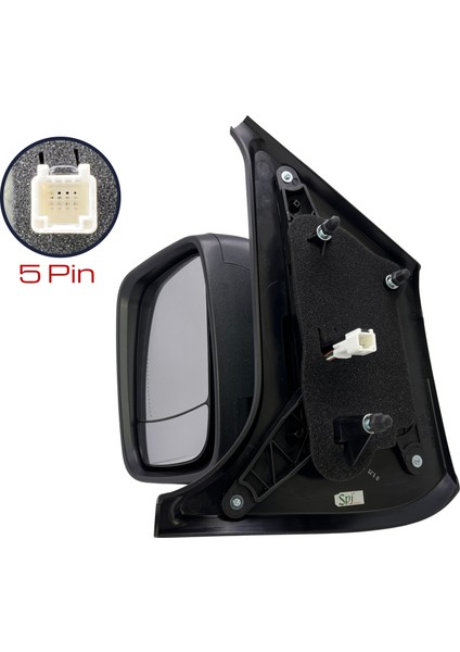 Dış Dikiz Aynası Renault Trafic, Opel Vivaro 2015-2021 Elektrikli, Isıtmalı, Manuel Katlanır, Siyah Kapak, 5 Pin fırsatları