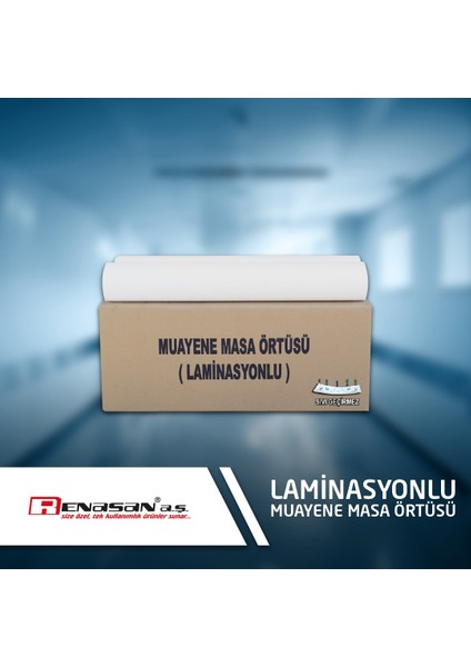 Muayene Masa Örtüsü Laminasyonlu EN:51CM BOY:25METRE 20 Rulo