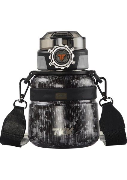 Tkk Yeni Koleksiyon 600ML Pipetli/pipetsiz Kullanım Askılı Paslanmaz Çelik Termos Matara