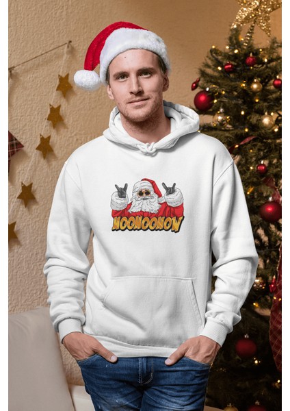 Hohoo Noel Baba Yeni Yıl Kapşonlu Sweatshirt modelleri