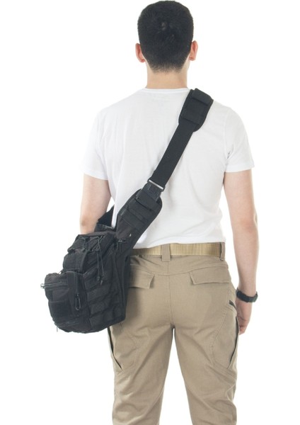 Mıl-Tec Cordura Çok Fonksiyonlu Siyah Omuz Çantası