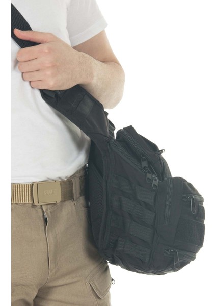 Mıl-Tec Cordura Çok Fonksiyonlu Siyah Omuz Çantası