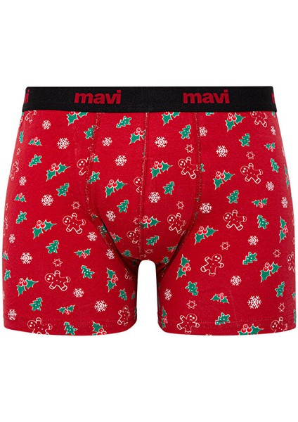 Yılbaşı Temalı Baskılı Boxer 0911251-32421