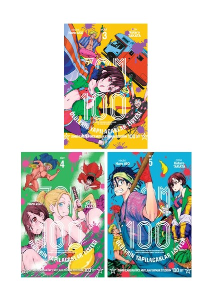 Zom 100 3 – 4 - 5. Ciltler Manga Seti - Haro Aso