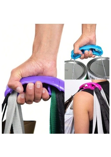 Pratik Poşet Taşıma Aparatı Alışveriş Çantası Taşıma 40 kg Kapasite Ağır Yük Taşıma