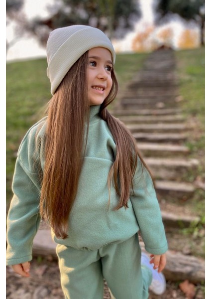 Triko Bere Hediyeli Kışlık Fermuarlı Polar Takım indirimleri