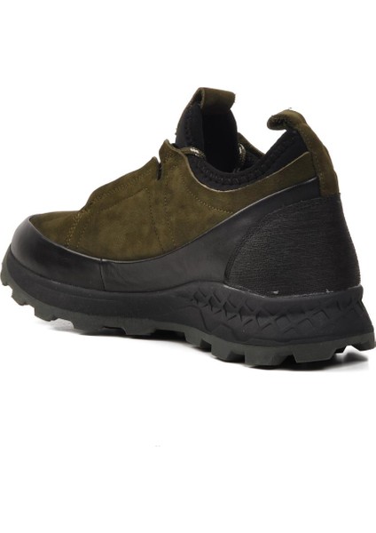 10201 Haki Hakiki Deri Erkek Sneaker
