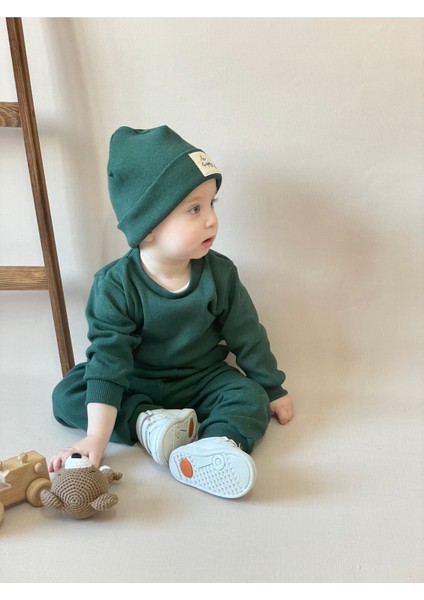 Pamuk Bereli 3'lü Takım Bebek ve Çocuk Nefti Yeşil fırsatları