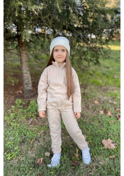 Triko Bere Hediyeli Kışlık Fermuarlı Polar Takım fırsatları