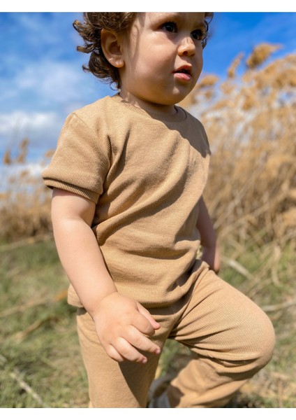 miababy Yazlık Kısa Kol Takım, Nefes Alan Kumaş, Ikili Kaşkose Takım, Bebekler Için Rahat Giyim