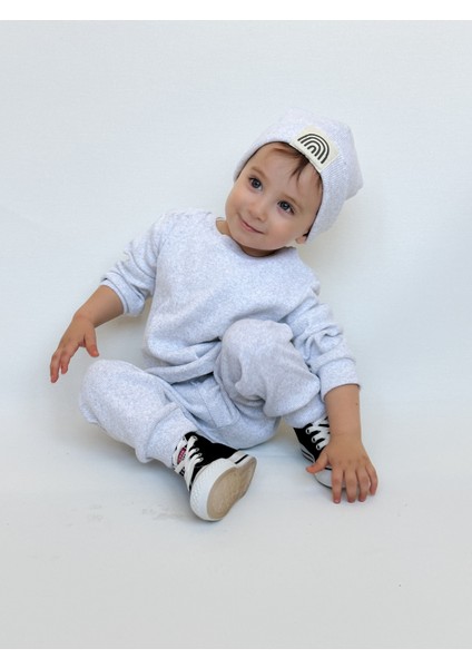 Pamuk Bereli 3'lü Bebek ve Çocuk Takım Gri modelleri