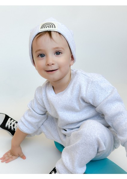 Pamuk Bereli 3'lü Bebek ve Çocuk Takım Gri indirimleri