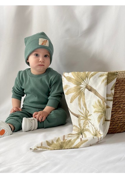 Pamuk Bereli 3'lü Takım Bebek ve Çocuk Yeşil indirimleri