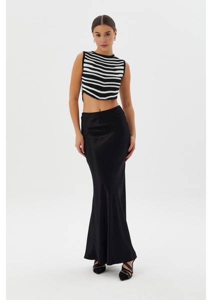 Maxi Verev Saten Etek