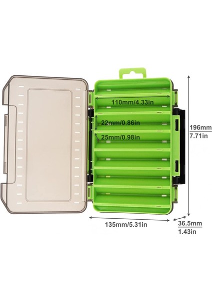 Lure Box Çift Taraflı Kutu 105MM - Yeşil