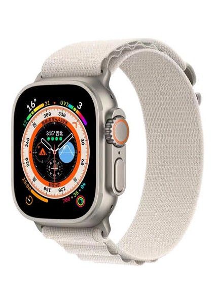 Apple Watch 45MM Mountain Kordon - Beyaz