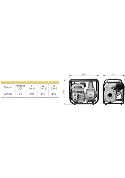 Wp-30 Benzinli Su Motoru 3 Parmak