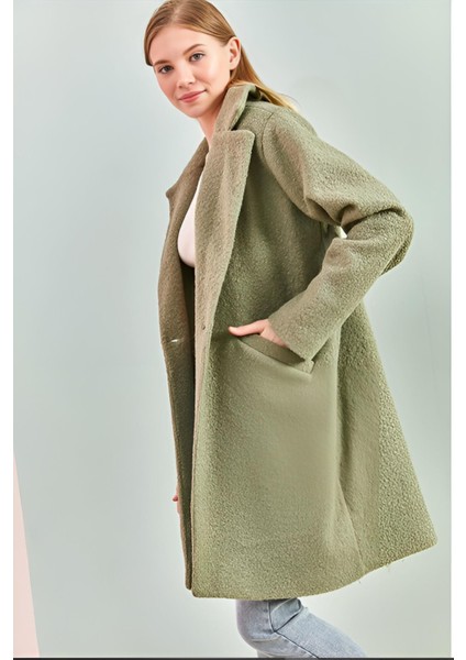 Kadın Cep Detaylı Buklet Kaban modelleri