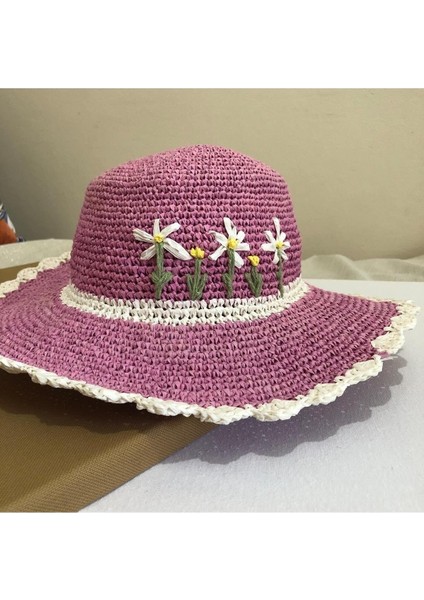 Raffia El Yapımı Hasır Şapka