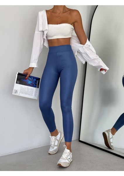 Dalgıç Kumaş Toparlayıcı Deri Görünümlü Sıvama Tayt fiyatları