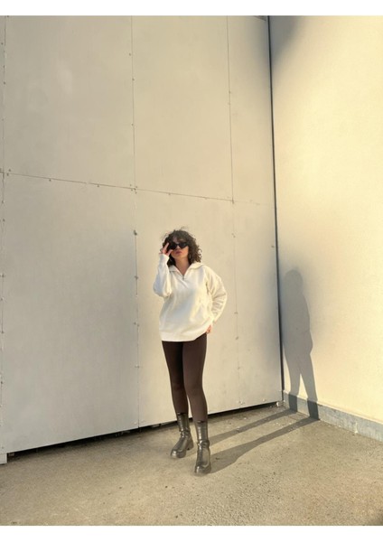 Fermuarlı Dik Yaka Triko Kazak fırsatları