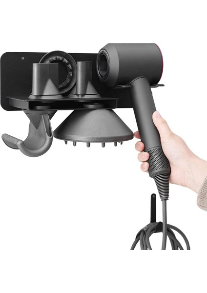 Saç Kurutma Makinesi Tutucu Duvara Monte Banyo Fön Makinesi Tutucu Depolama Rafı Dyson Süpersonik Saç Kurutma Makinesi (Yurt Dışından)