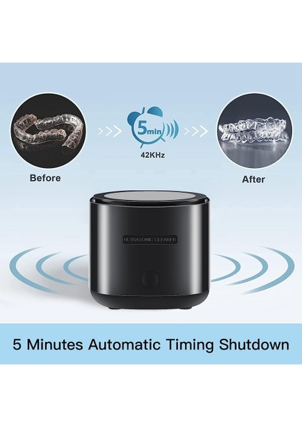 Ab Tak, Protez Için 30W Ultrasonik Temizleyici, Takı, Tutucu, Taşınabilir Ultrasonik Tutucu Temizleyici Ev Veya Seyahat Kullanımı (Yurt Dışından)