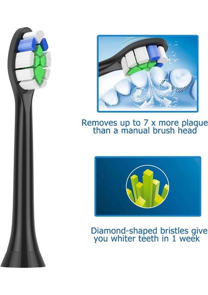 Philips Sonicare Diamond Clean Pro Için 8 Adet Sonuçlar HX9033/HX6063/3326/6730 Yedek Elektrikli Diş Fırçası Kafaları, C (Yurt Dışından)