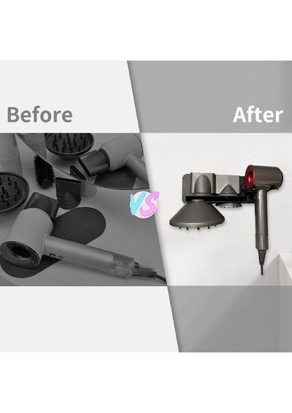 Saç Kurutma Makinesi Tutucu Duvara Monte Banyo Fön Makinesi Tutucu Depolama Rafı Dyson Süpersonik Saç Kurutma Makinesi (Yurt Dışından) fırsatları