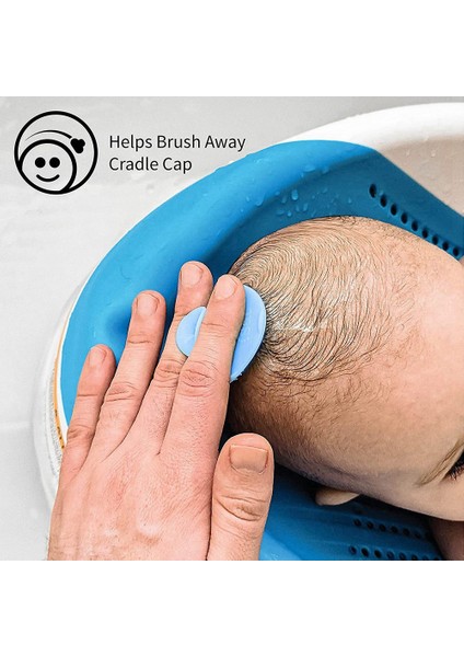 Bebek, Mavi ve Beyaz Için Peeling ve Masaj Beşik Başlıklı Banyo Fırçaları, 2'li Paket (Yurt Dışından) indirimleri