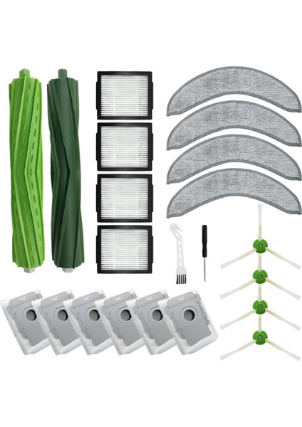 22 Adet Yedek Parçalar Irobot Roomba Combo J7 + Elektrikli Süpürge Kauçuk Fırçalar Filtre Yan Fırça Paspas Bezi Toz Torbası (Yurt Dışından) indirimleri