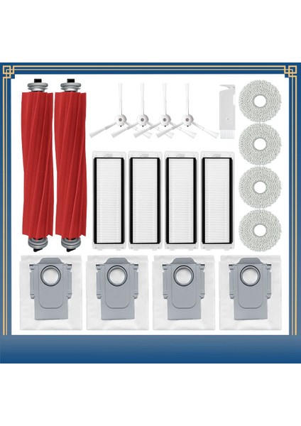 Roborock Q Revo/roborock P10 A7400RR Robot Vakum Yedek Aksesuarları Ana Yan Fırça Hepa Filtre Paspas Bezi Toz Torbası (Yurt Dışından)