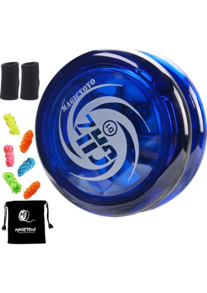 Magıcyoyo Duyarlı Yoyo D1 Ghz, Yoyo Telleri + Parmak Karyolası + Yoyo Çantası ile Yeni Başlayan Çocuklar Için Profesyonel Döngü Yoyoları, Mavi (Yurt Dışından)