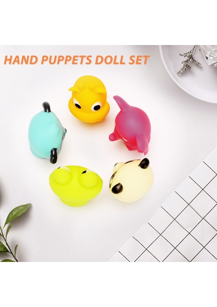Çocuklar ve Bebekler Için Parmak Kuklaları 5 Çiftlik Hayvanları Bpa Pvc Banyo Oyuncakları El Kuklaları Bebek Seti Erken Eğitici Oyuncaklar(B) (Yurt Dışından)