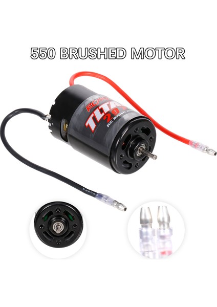 550 Fırçalı Motor Su Geçirmez 1/10 Rc Paletli Eksenel SCX10 Iı Iıı AXI03007 90046 Traxxas Slash TRX4,21T (Yurt Dışından)