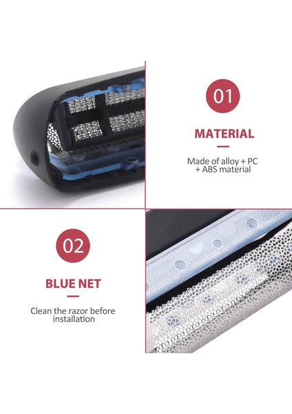 Braun 10B/20B/20S Için Tıraş Makinesi/tıraş Makinesi Folyosu ve Kesici Bıçağının Değiştirilmesi, Tıraş Makinesinin Yedek Folyosu+Kesici Bıçağı (Yurt Dışından) fırsatları