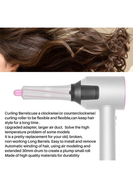 Adet Dyson Süpersonik Saç Kurutma Makinesi Curling Eki Otomatik Saç Curling Varil ve Adaptörleri Şekillendirici Curling Aracı (Yurt Dışından)