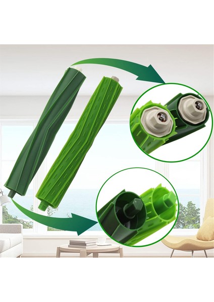 Roomba Combo J7 Plus Robot Süpürge Için Filtre Kiti Çok Yüzeyli Kauçuk Fırçalar Hepa Filtreler Paspas Pedleri Yan Fırça (Yurt Dışından)
