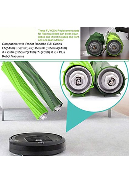 Takım Rulo Fırçalar Yedek Parçalar Için Uyumlu Irobot Roomba I3 I3+ I6+ I7 I7+ E5 E6 E7 Elektrikli Süpürge Aksesuarları (Yurt Dışından)