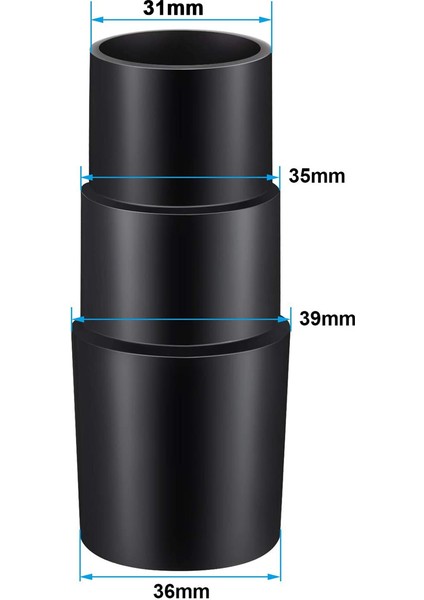 2 Parça Vakum Hortumu Adaptörü Temizleyici Hortum Evrensel Adaptör Dönüştürücü, Çoğu Vakum Için 32MM 35MM 40MM Hortum Redüktör (Yurt Dışından)