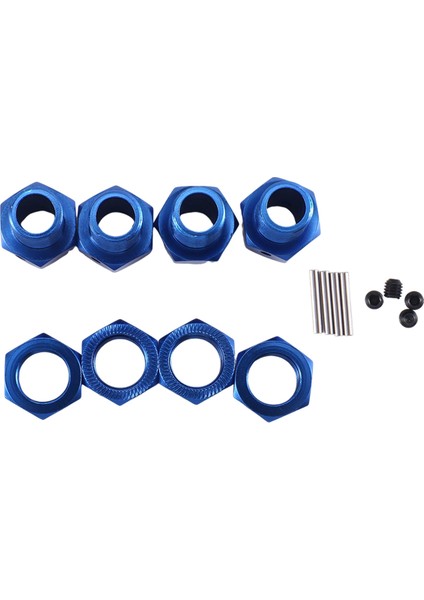 Adet Metal Genişletilmiş Tekerlek Altıgen Göbek Adaptörü 1/10 Arrma Kraton Outcast Rc Araba Yükseltme Parçaları Aksesuarları, Mavi (Yurt Dışından)