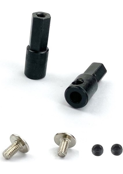 Wpl D12 1/10 Rc Araba Yükseltme Parçaları Metal 5mm Ön Tekerlek Göbeği Altıgen Adaptör Birleştirici ve Arka Aks Mili Adaptörü, A (Yurt Dışından)