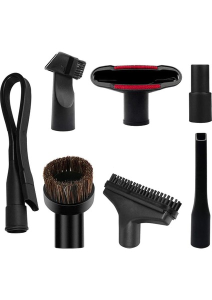 Evrensel Yedek 32MM (1 1/4 Inç Vakum Ataşmanları) ve 35MM (1 3/8 Inç) Vakum Aksesuarları Tozlu Fırça Seti 7 Adet (Yurt Dışından)