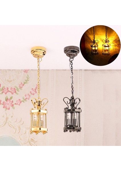 1: 12 Evcilik Minyatür Lamba Cam Gölge Tavan Lambası Avize LED Işık Duvar Lambası Aydınlatma Ev Mobilyaları Model B (Yurt Dışından) fiyatları