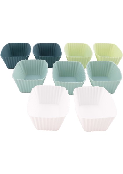 Silikon Cupcake Gömlekleri, 24 Paket Yeniden Kullanılabilir Pişirme Kapları, 3 Şekil Muffin Gömlekleri Pasta Kek Kalıpları, Öğle Yemeği Kutusu Bölücüler (Yurt Dışından)